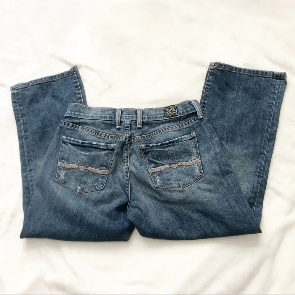 Lucky Brand classic rider crop jeans blue 25 0